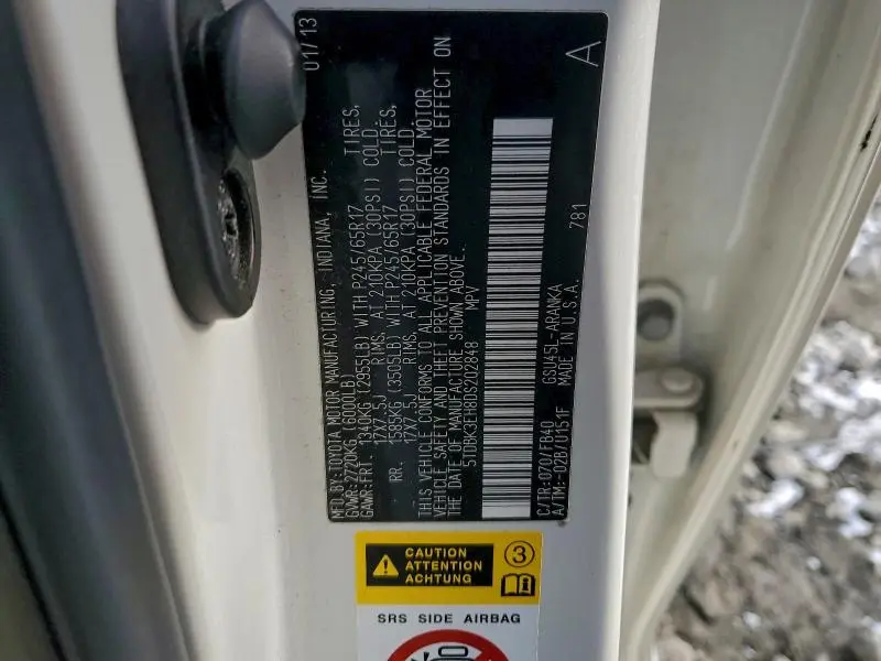 2013 TOYOTA HIGHLANDER BASE  