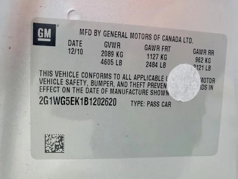 2011 CHEVROLET IMPALA LT  