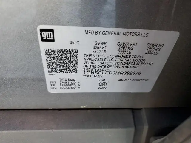 2021 CHEVROLET TAHOE C1500