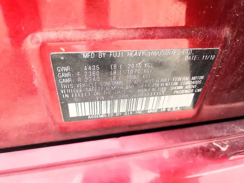 2011 SUBARU LEGACY 2.5I PREMIUM  