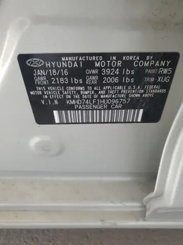 2017 HYUNDAI ELANTRA SE