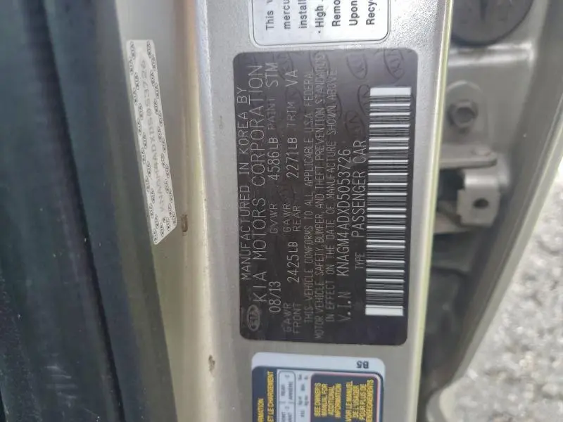 2013 KIA OPTIMA HYBRID  