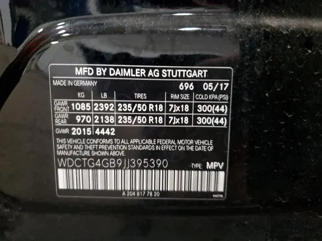 2018 MERCEDES-BENZ GLA 250 4MATIC  