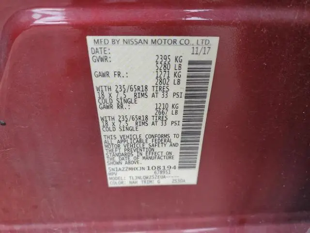 2018 NISSAN MURANO S