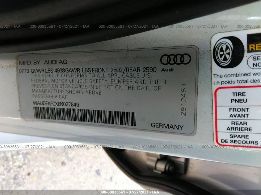 2014 AUDI A6 2.0T PREMIUM PLUS