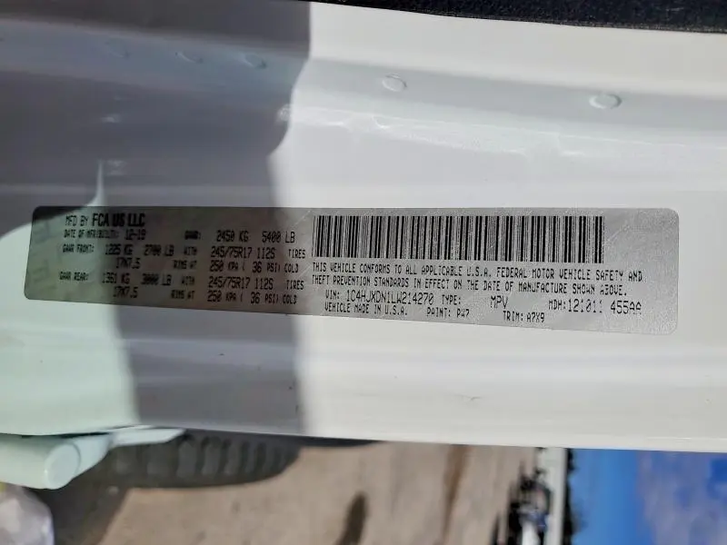 2020 JEEP WRANGLER U SPORT  