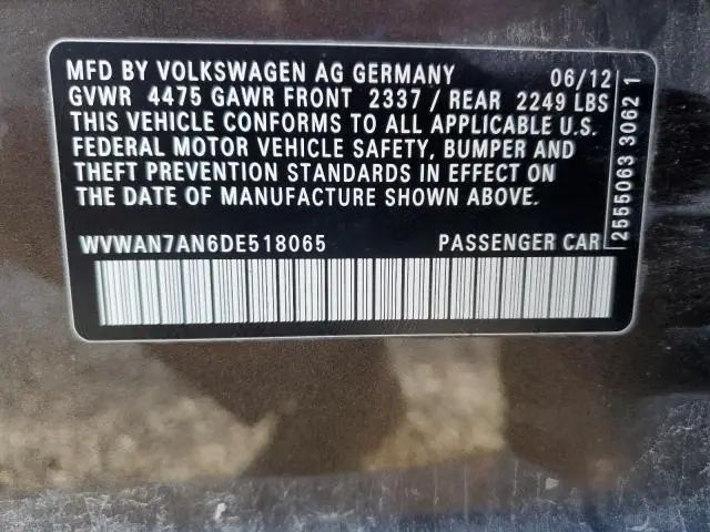 2013 VOLKSWAGEN CC SPORT  