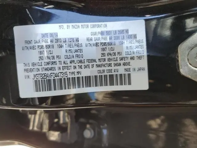 2015 MAZDA CX-9 SPORT  