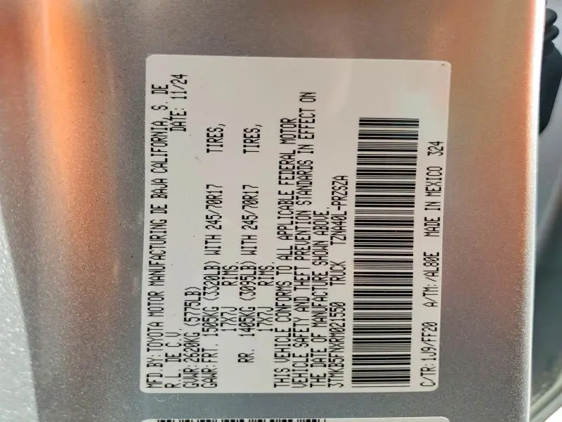 2024 TOYOTA TACOMA SR5  