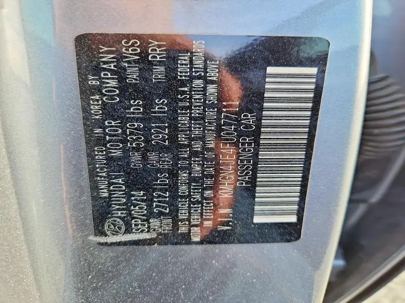 2015 HYUNDAI GENESIS 3.8L  