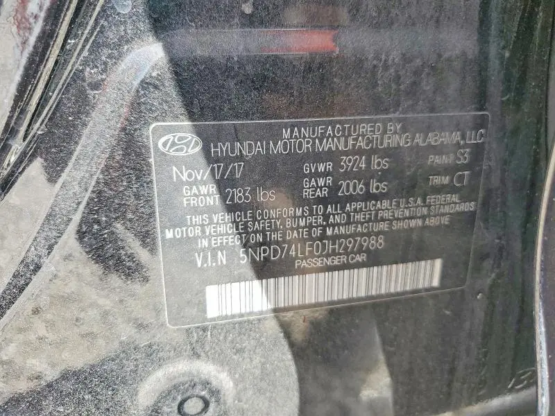 2018 HYUNDAI ELANTRA SE  