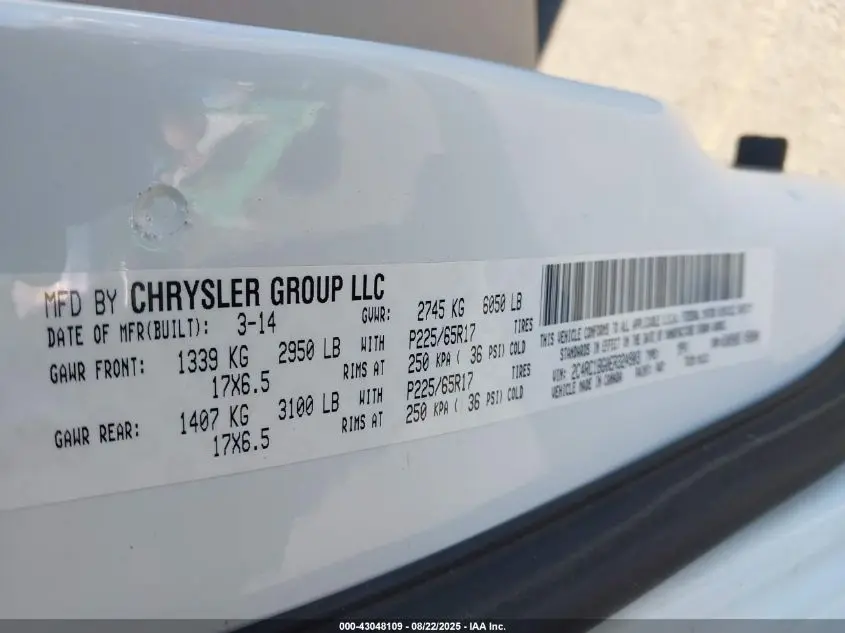 2014 CHRYSLER TOWN & COUNTRY TOURING