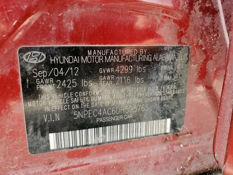 2013 HYUNDAI SONATA SE  