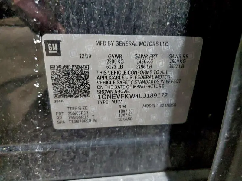 2020 CHEVROLET TRAVERSE LS  