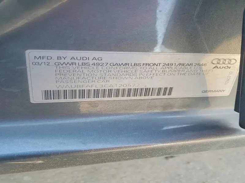 2012 AUDI A4 PREMIUM  