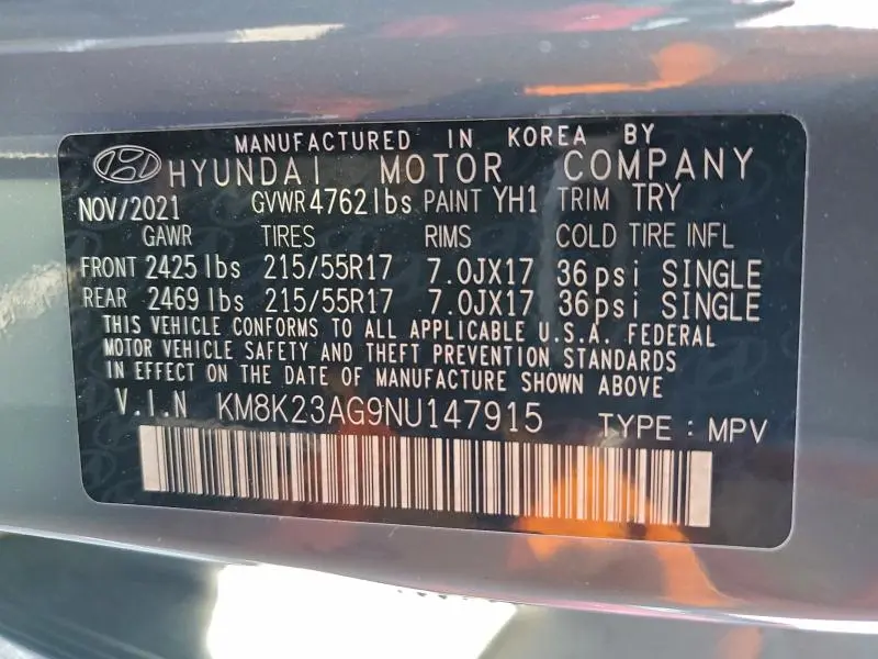 2022 HYUNDAI KONA SEL  