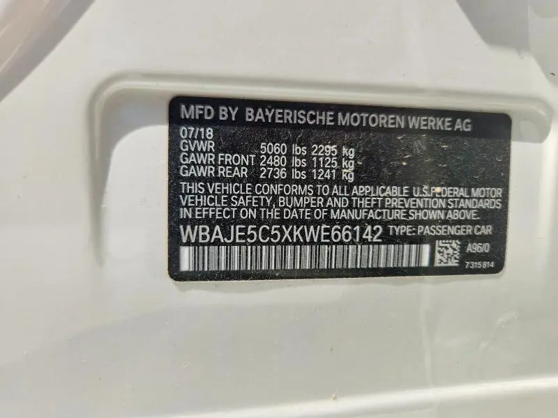 2019 BMW 540 I  