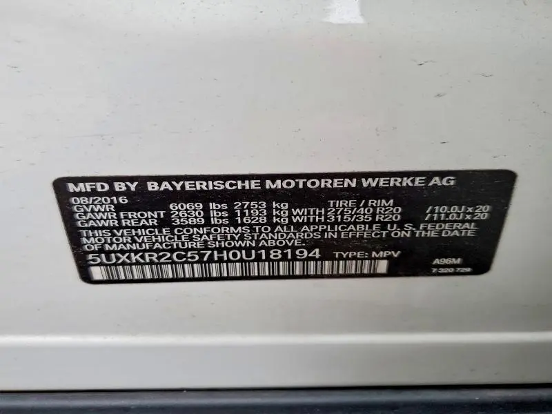 2017 BMW X5 SDRIVE35I  