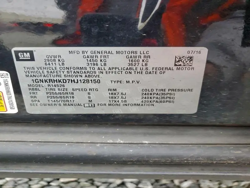 2017 CHEVROLET TRAVERSE   