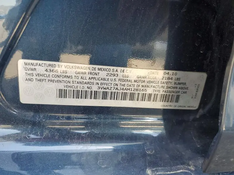 2010 VOLKSWAGEN JETTA LIMITED  