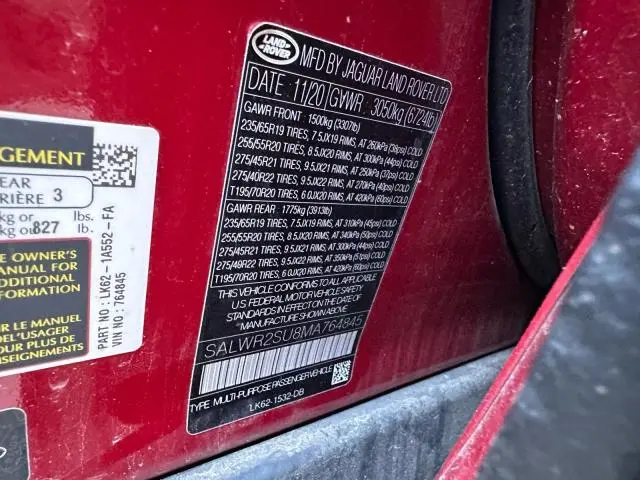 2021 LAND ROVER RANGE ROVER SPORT HSE SILVER EDITION  