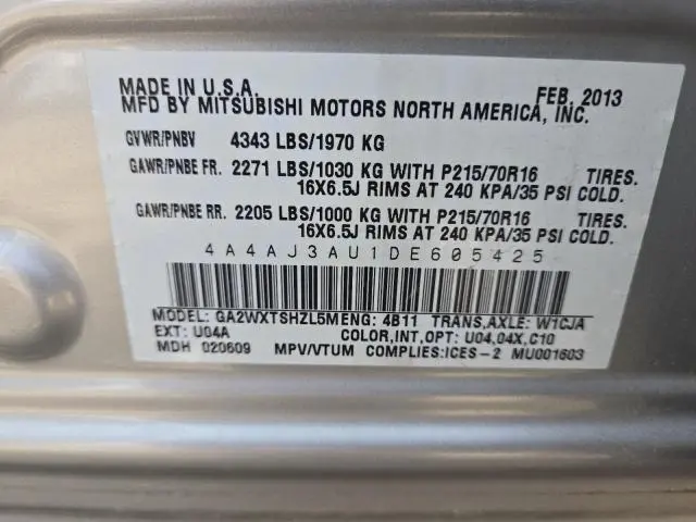 2013 MITSUBISHI RVR SE