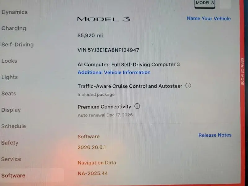 2022 TESLA MODEL 3   