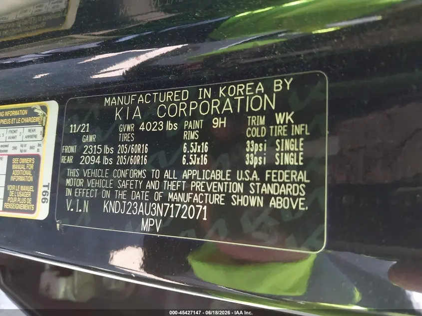 2022 KIA SOUL LX