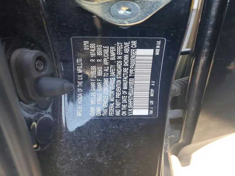 2018 HONDA CIVIC   