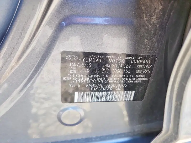2019 HYUNDAI ELANTRA SEL  
