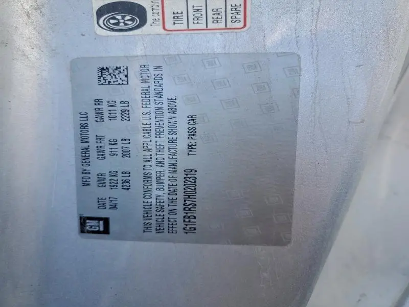 2017 CHEVROLET CAMARO LT  