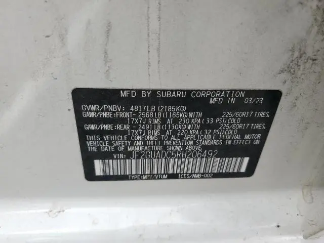 2024 SUBARU CROSSTREK PREMIUM  