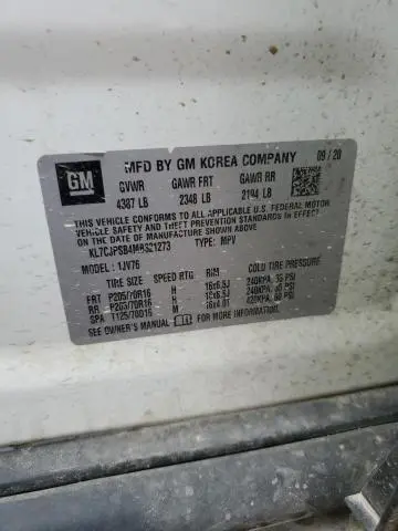 2021 CHEVROLET TRAX 1LT  