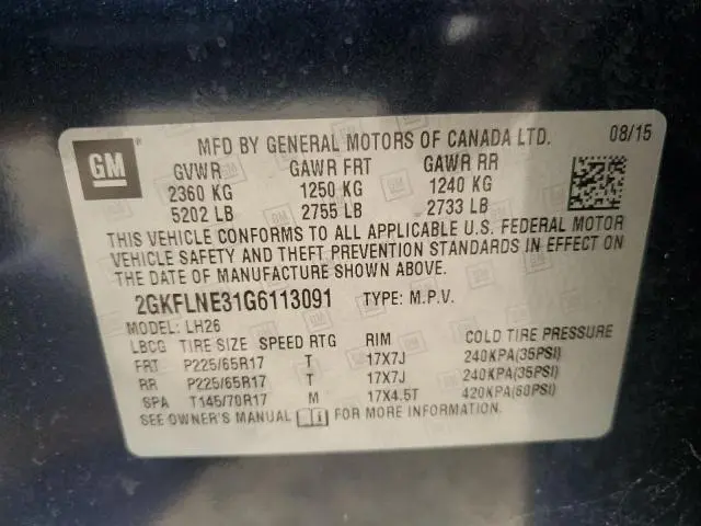 2016 GMC TERRAIN SLE  