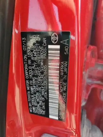 2014 TOYOTA YARIS   