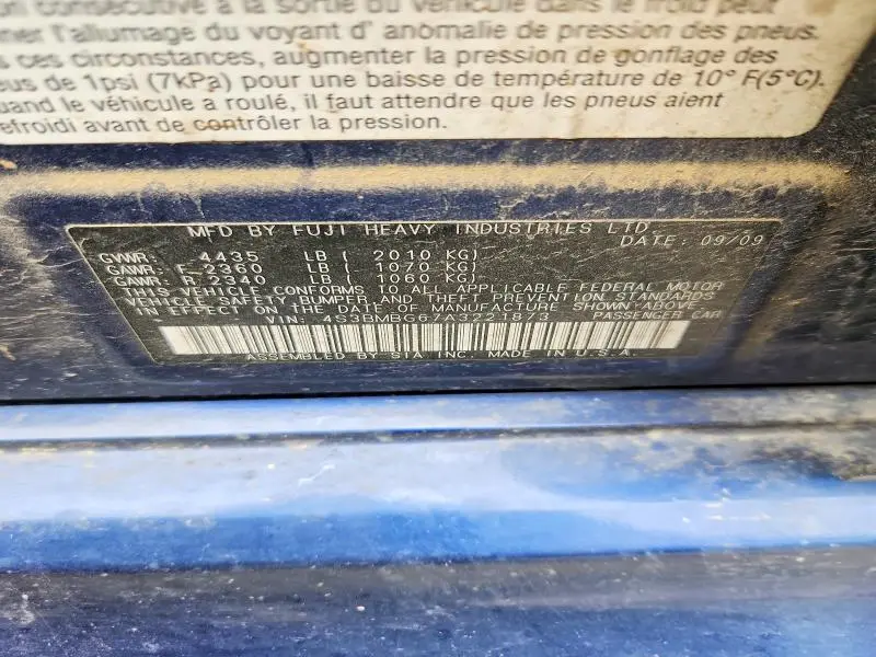 2010 SUBARU LEGACY 2.5I PREMIUM  