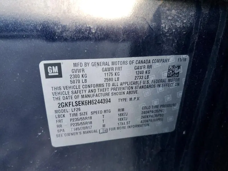 2017 GMC TERRAIN SLE  