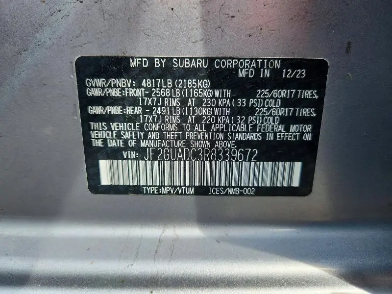 2024 SUBARU CROSSTREK PREMIUM  