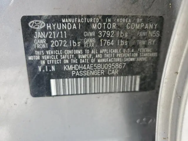 2011 HYUNDAI ELANTRA GLS  