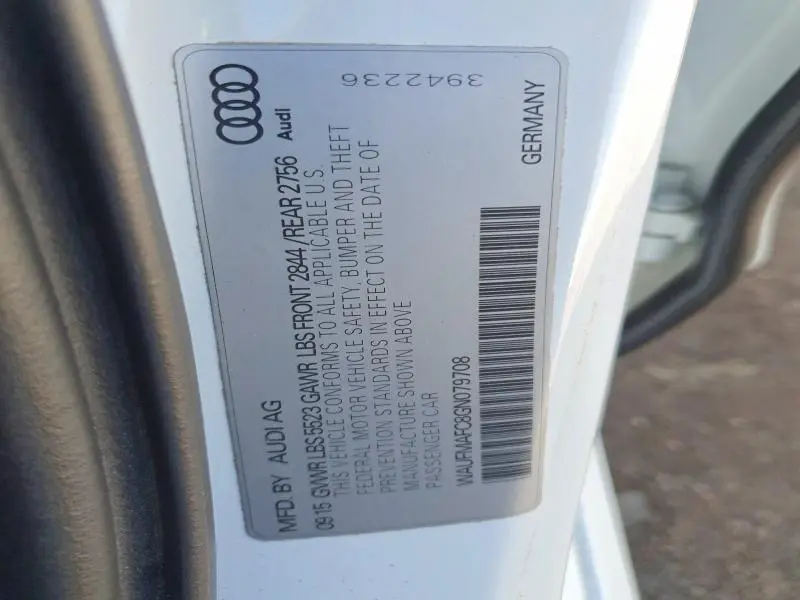 2016 AUDI A6 PREMIUM PLUS  