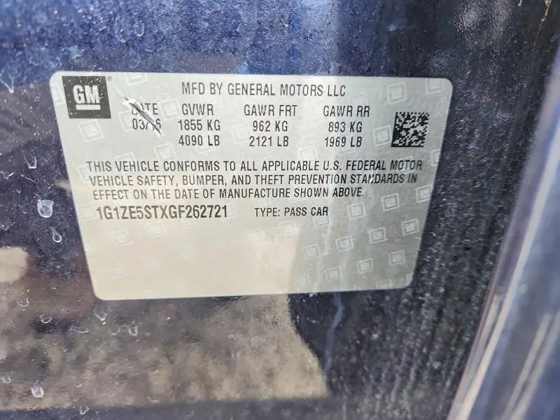 2016 CHEVROLET MALIBU LT  