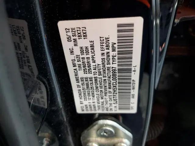 2012 HONDA CROSSTOUR EXL  