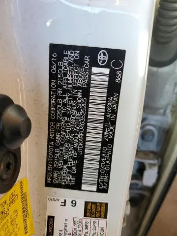 2016 TOYOTA PRIUS   
