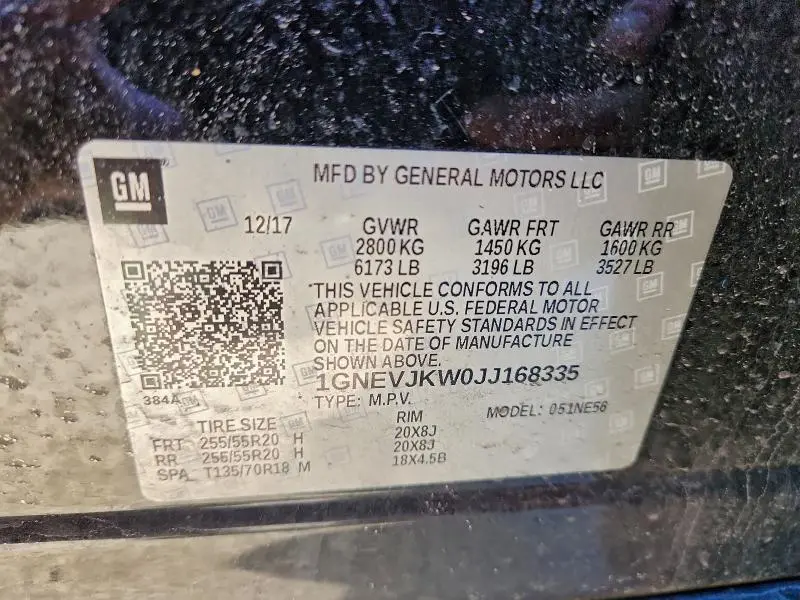 2018 CHEVROLET TRAVERSE PREMIER  