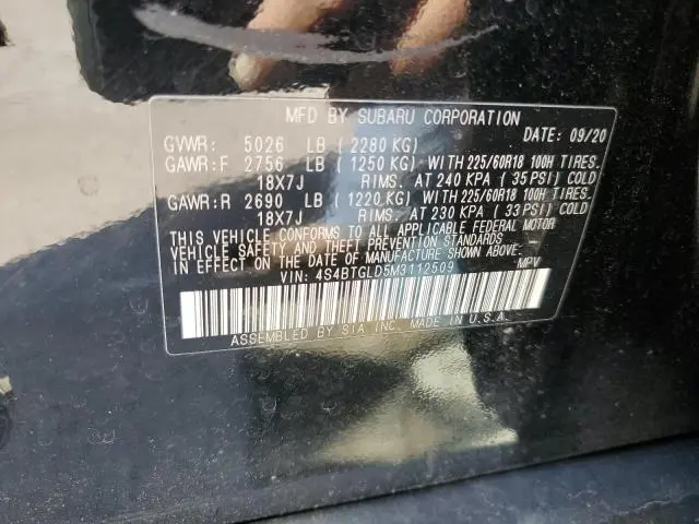 2021 SUBARU OUTBACK ONYX EDITION XT  