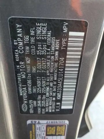 2020 HYUNDAI TUCSON LIMITED  