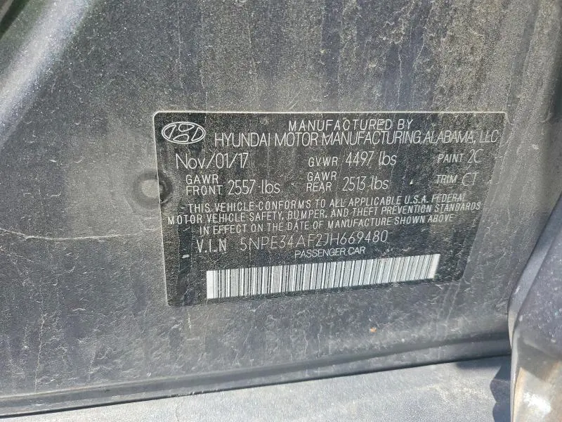 2018 HYUNDAI SONATA SPORT  