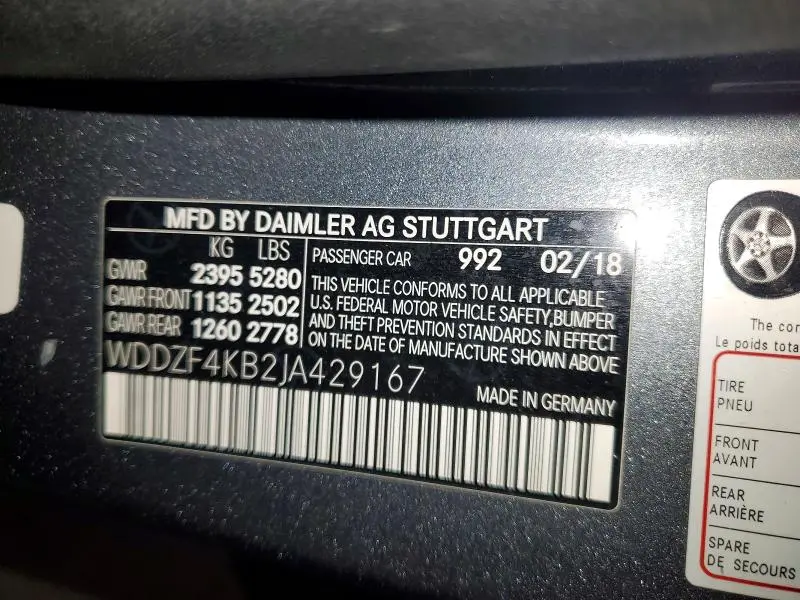 2018 MERCEDES-BENZ E 300 4MATIC  