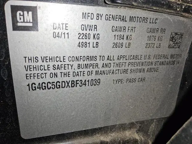 2011 BUICK LACROSSE CXL  