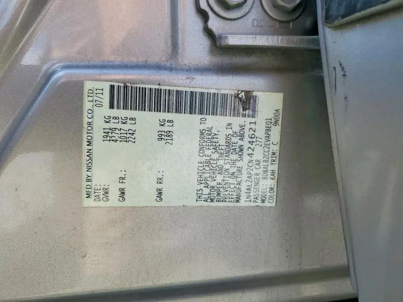 2012 NISSAN ALTIMA 2.5  